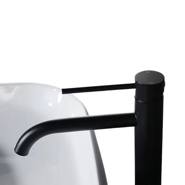 Wastafelkraan Elegante Mat Zwart Hoog