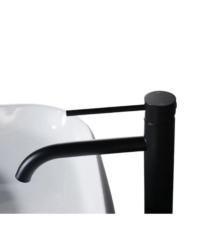 Wastafelkraan Elegante Mat Zwart Hoog