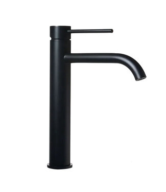 Wastafelkraan Elegante Mat Zwart Hoog