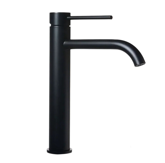 Wastafelkraan Elegante Mat Zwart Hoog