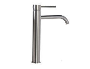 Wastafelkraan Elegante RVS - Geborsteld Hoog