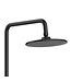 Opbouw Regendoucheset Donna Rond Mat Zwart Regendouche 20cm Thermostaatkraan Glijstang Handdouche