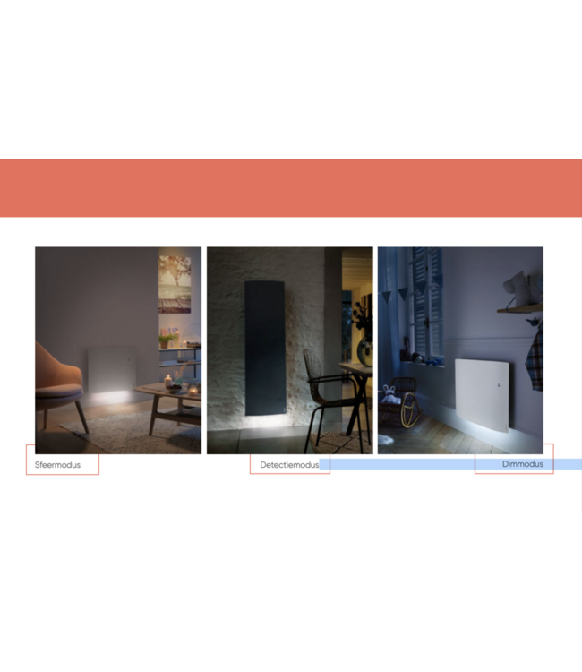 Elektrische Verwarming met Wifi Divali Horizontaal 119x56x11cm 2000 Watt