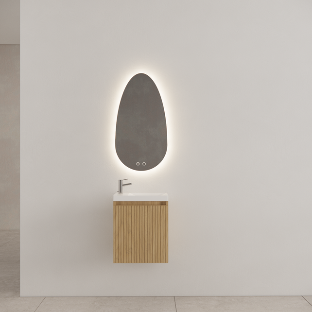 WC Kastje Gliss Timotheus Castle Brown Ribbelfront incl. Fonteintafel WC Kastje Gliss Timotheus Castle Brown Ribbelfront incl. Fonteintafel