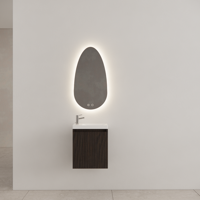WC Kastje Gliss Timotheus Charcoal Ribbelfront incl. Fonteintafel WC Kastje Gliss Timotheus Charcoal Ribbelfront incl. Fonteintafel