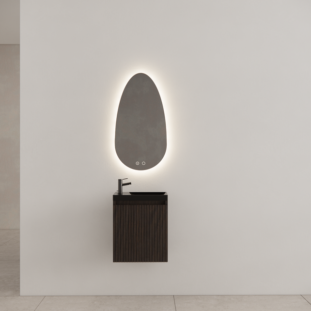 WC Kastje Gliss Timotheus Charcoal Ribbelfront incl. Fonteintafel WC Kastje Gliss Timotheus Charcoal Ribbelfront incl. Fonteintafel