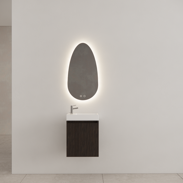 WC Kastje Gliss Timotheus Charcoal Ribbelfront incl. Fonteintafel WC Kastje Gliss Timotheus Charcoal Ribbelfront incl. Fonteintafel