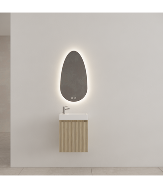 GLISS DESIGN WC Kastje Gliss Timotheus Corn Silk Ribbelfront incl. Fonteintafel