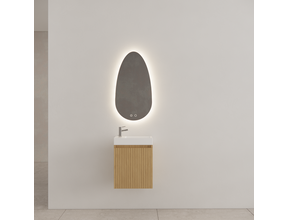 WC Kastje Gliss Timotheus Pure Ribbelfront incl. Fonteintafel