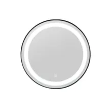 Badkamerspiegel Rond New Wonder Zwart 60cm LED-verlichting touch schakelaar met spiegelverwarming anti-condens