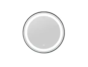 Badkamerspiegel Rond New Wonder Zwart 60cm LED-verlichting touch schakelaar met spiegelverwarming anti-condens