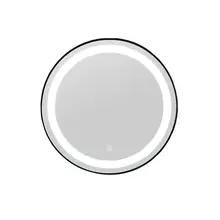 Badkamerspiegel Rond New Wonder Zwart 80cm LED-verlichting touch schakelaar met spiegelverwarming anti-condens