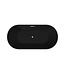 Vrijstaand Bad Bauci Mat Zwart 170x70x52 cm Ovaal Solid Surface