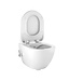 CREAVIT Hangtoilet met bidet geïntegreerde kraan Warm Koud Randloos Mat Wit excl. wc-bril