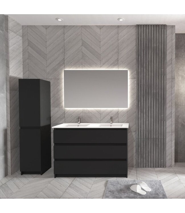 Staand Badkamermeubel Onderkast Jupiter 120 Zwart