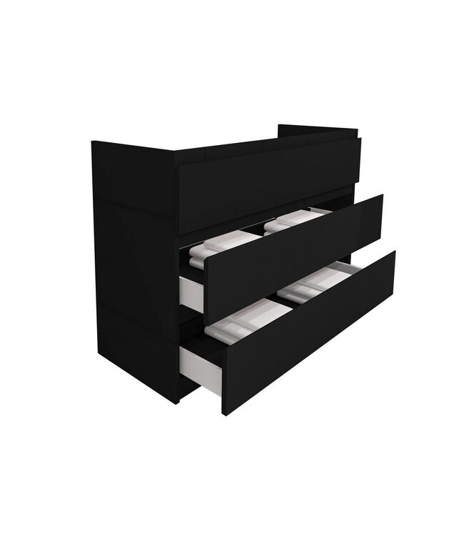 Staand Badkamermeubel Onderkast Jupiter 120 Zwart