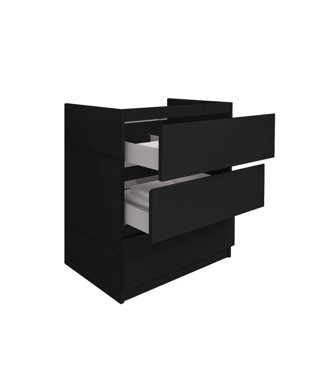 Staand Badkamermeubel Onderkast Jupiter 80 Zwart