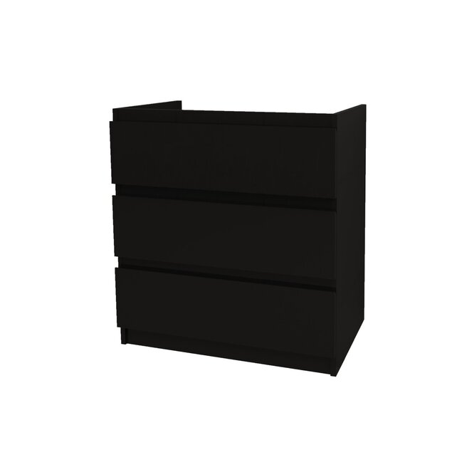 Staand Badkamermeubel Onderkast Jupiter 80 Zwart