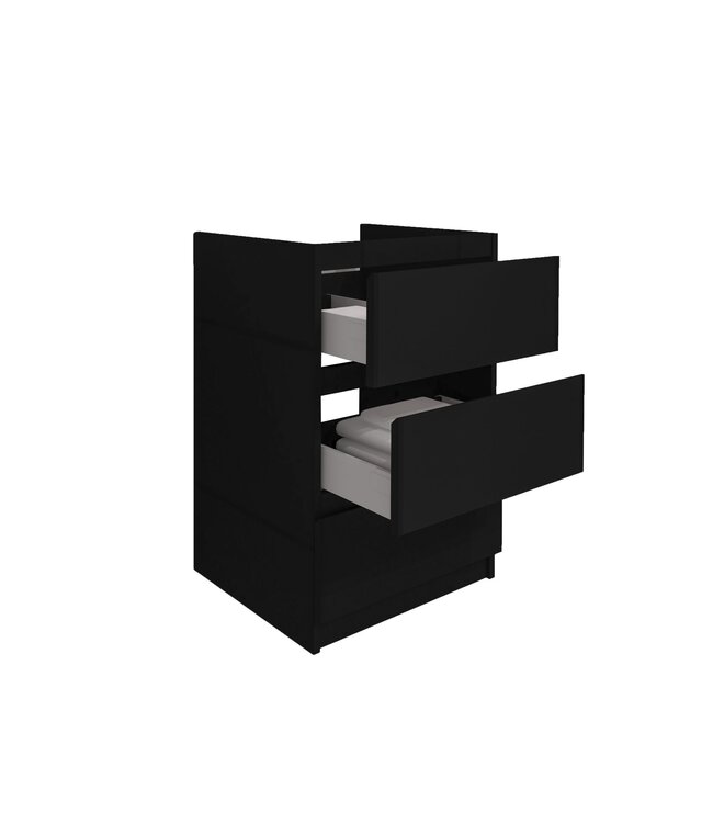 Staand Badkamermeubel Onderkast Jupiter 60 Zwart