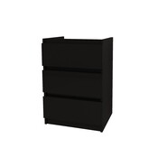 Staand Badkamermeubel Onderkast Jupiter 60 Zwart Staand Badkamermeubel Onderkast Jupiter 60 Zwart