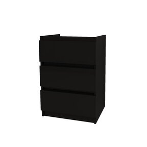 Staand Badkamermeubel Onderkast Jupiter 60 Zwart