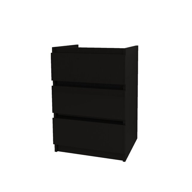 Staand Badkamermeubel Onderkast Jupiter 60 Zwart Staand Badkamermeubel Onderkast Jupiter 60 Zwart