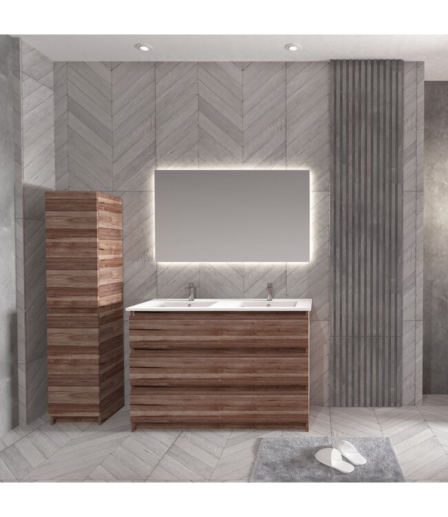 Staand Badkamermeubel Onderkast Jupiter 120 cm Walnoot
