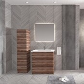 Staand Badkamermeubel Onderkast Jupiter 80 cm Walnoot