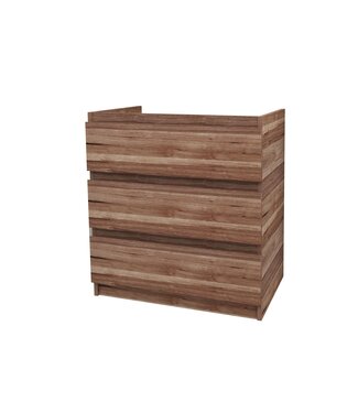 ALONI Staand Badkamermeubel Onderkast Jupiter 80 cm Walnoot