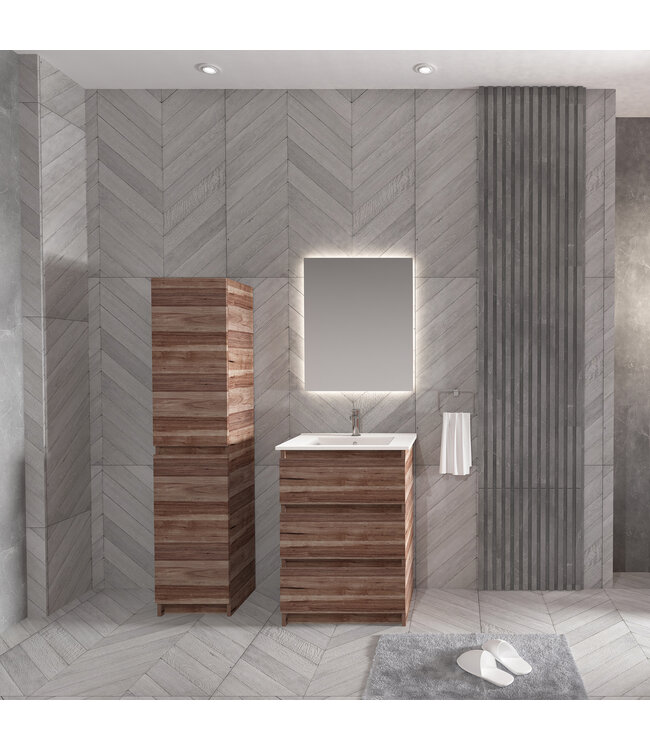 Staand Badkamermeubel Onderkast Jupiter 60 cm Walnoot