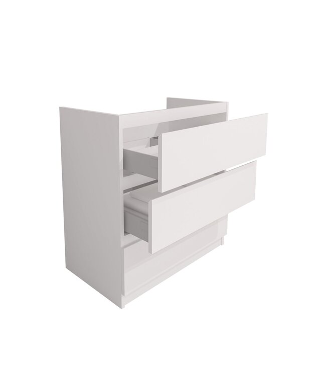 Staand Badkamermeubel Onderkast Jupiter 80 cm Mat Wit