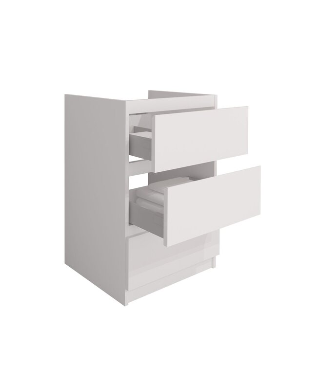 Staand Badkamermeubel Onderkast Jupiter 60 cm Mat Wit