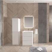 Staand Badkamermeubel Onderkast Jupiter 60 cm Mat Wit