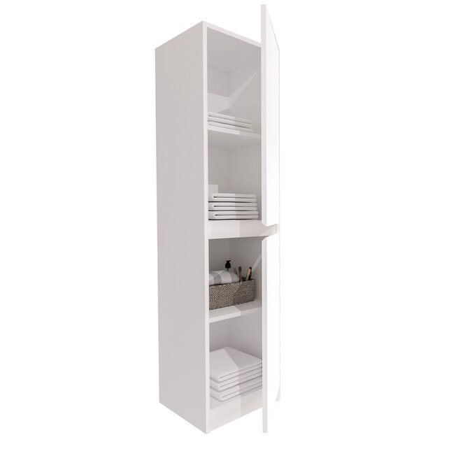 Staand Badkamer Kast Jupiter 135 cm Mat Wit met twee deuren Staand Badkamer Kast Jupiter 135 cm Mat Wit met twee deuren