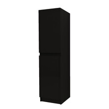 Staand Badkamer Kast Jupiter 135 cm Mat Zwart met twee deuren