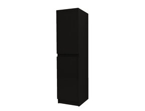 Staand Badkamer Kast Jupiter 135 cm Mat Zwart met twee deuren