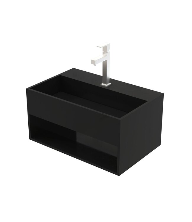 ALONI Toilet fontein Sun Mat Wit 50x32,4x25 cm met onzichtbare afvoer Solid Surface