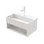 ALONI Toilet fontein Sun Mat Wit 50x32,4x25 cm met onzichtbare afvoer Solid Surface