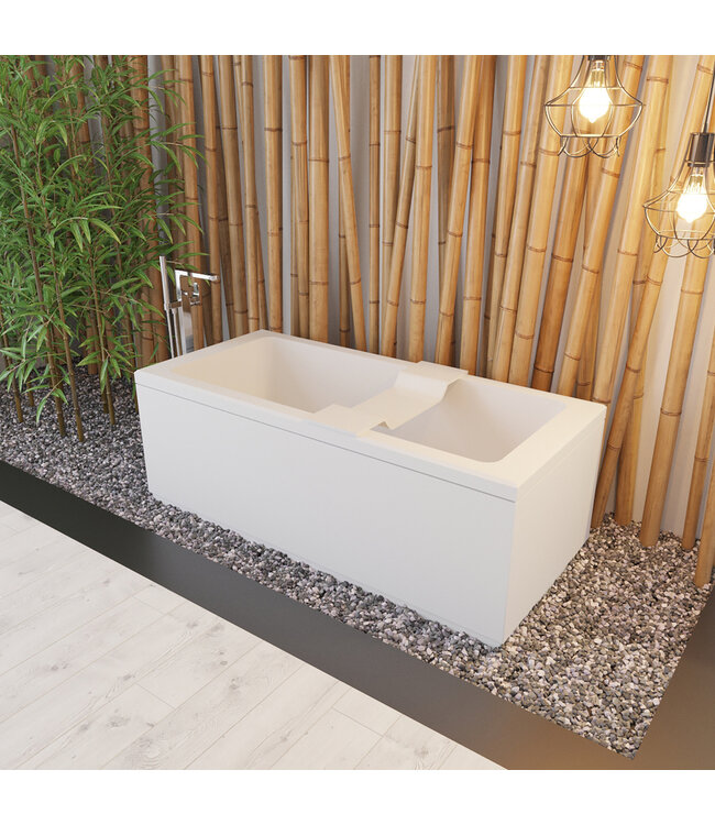 ALONI Sun Badplank Mat Wit Solid Surface 80x20 cm