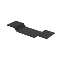 Sun Badplank Mat Zwart Solid Surface 80x20 cm