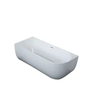 FABRIECIO Half vrijstaand bad Links Mat Wit 170x75x60 cm Göteborg