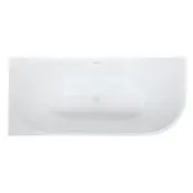 Half vrijstaand bad Links Mat Wit 170x75x60 cm Göteborg