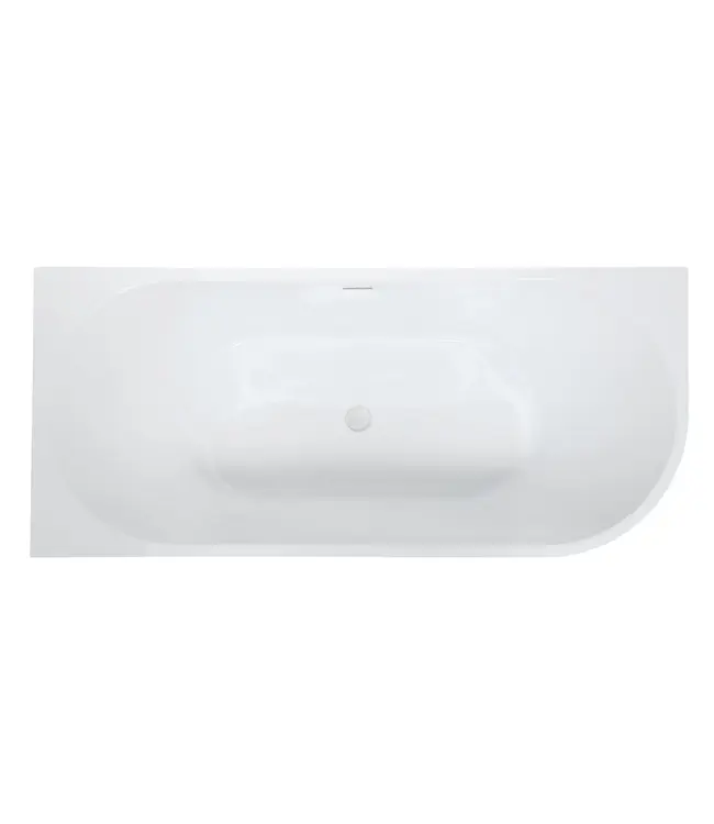 Half vrijstaand bad Links Mat Wit 170x75x60 cm Göteborg