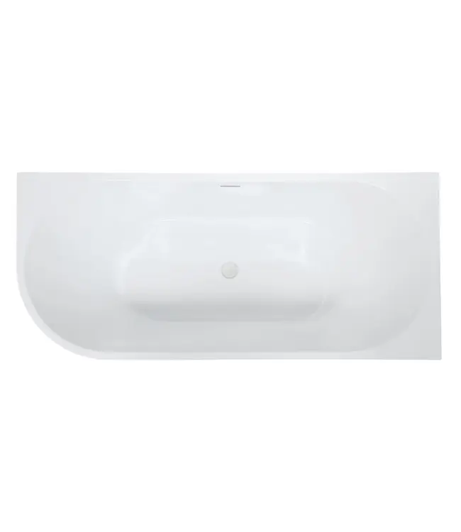 Half vrijstaand bad Rechts Wit 180x80x60 cm Göteborg