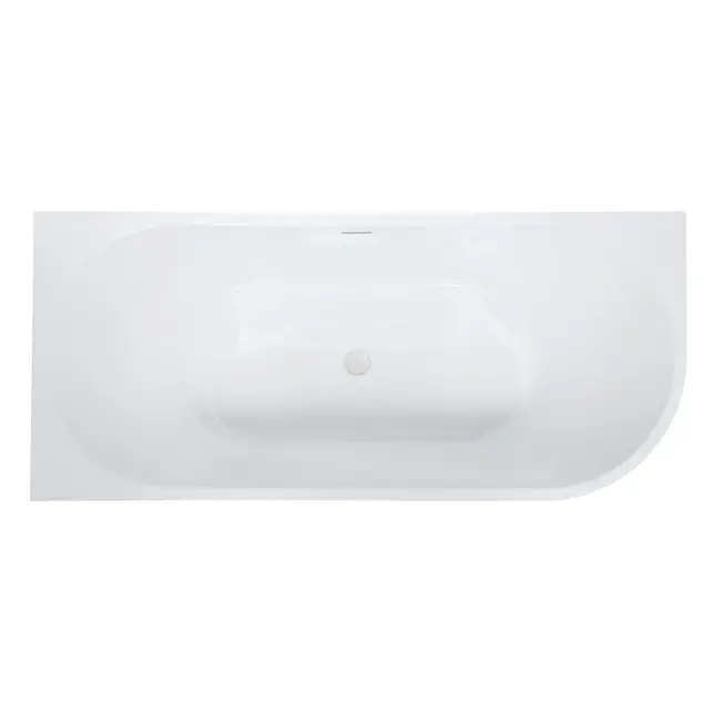 Half vrijstaand bad Links Wit 180x80x60 cm Göteborg Half vrijstaand bad Links Wit 180x80x60 cm Göteborg