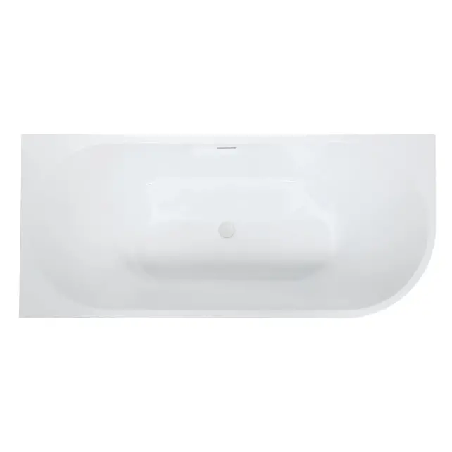 Half vrijstaand bad Links Mat Wit 180x80x60 cm Göteborg