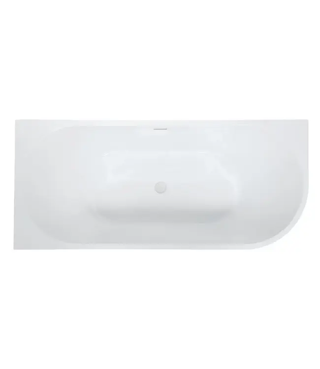 Half vrijstaand bad Links Mat Wit 180x80x60 cm Göteborg