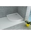 Douchebak Queen Hoog Kwartrond 100x100x15cm Acryl Radius 55cm Antislip Wit