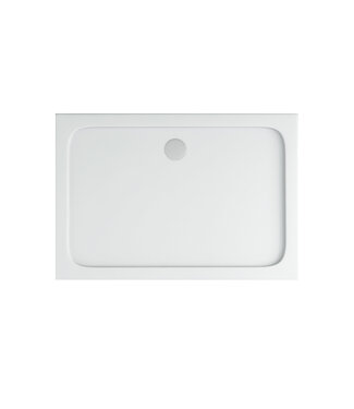 CREAVIT Douchebak Glossy 100x90x4cm Acryl Wit Creavit Aloni rechthoekig Vlak laag