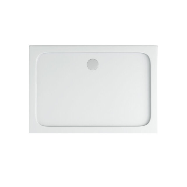Douchebak Glossy 120x90x4cm Acryl Wit Vlak Creavit Aloni Rechthoekig